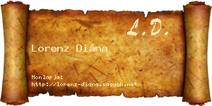 Lorenz Diána névjegykártya